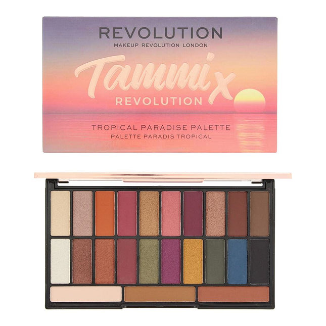 Revolution Tammi Tropical Paradise Eyeshadow Palette - 20 x 0.95g, 3 x 1.1g