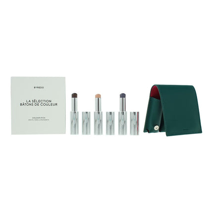 Byredo Colour Stick Set 3 x 9g with Leather Pouch Deep Teal - Dravite, Vienna + Ultramagnetic