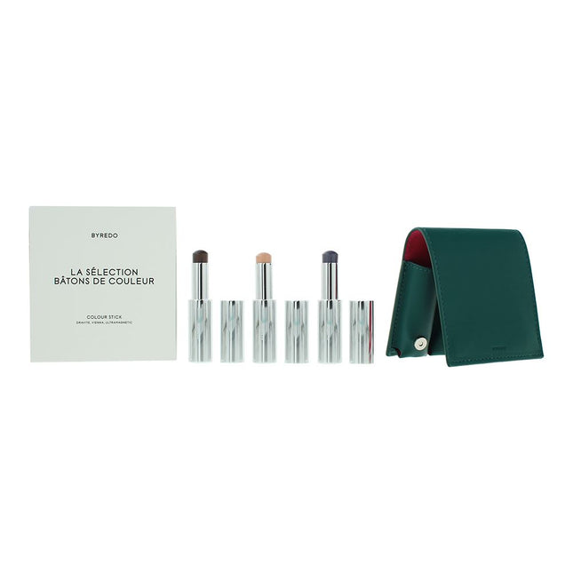 Byredo Colour Stick Set 3 x 9g with Leather Pouch Deep Teal - Dravite, Vienna + Ultramagnetic