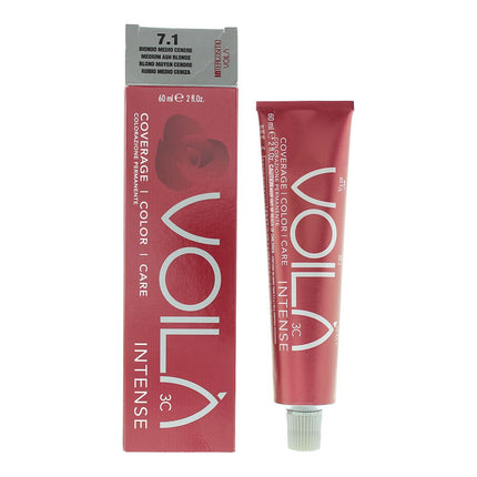 Intercosmo VoilÃ  3C Intense 7.1 Medium Ash Blonde Hair Colour 60ml