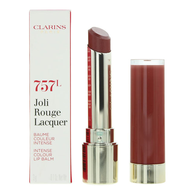 Clarins Joli Rouge Lacquer Intense Colour Lip Balm 3g - 757L Nude Brick