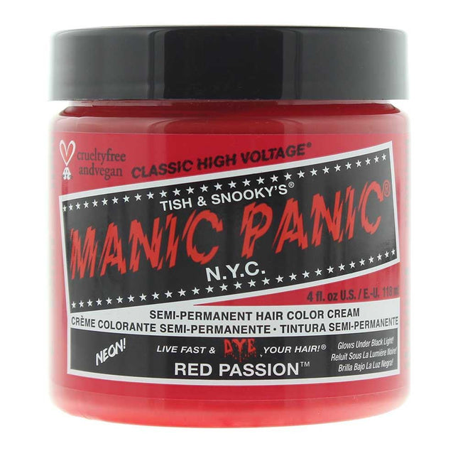 Manic Panic High Voltage Semi Permanent Hair Color Cream 118ml Red Passion