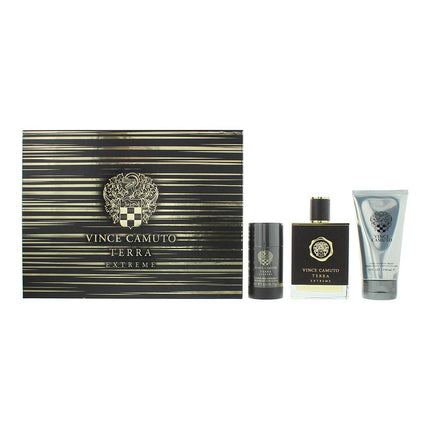 Vince Camuto Terra Extreme Eau de Toilette 100ml, Shower Gel + Deodorant Stick