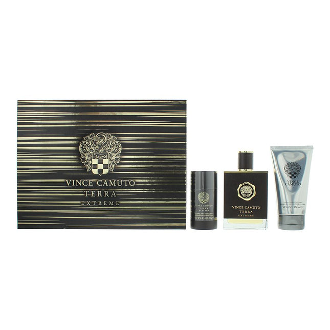 Vince Camuto Terra Extreme Eau de Toilette 100ml, Shower Gel + Deodorant Stick