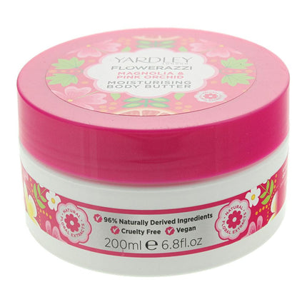Yardley Flowerazzi Magnolia & Pink Orchid Moisturising Body Butter 200ml