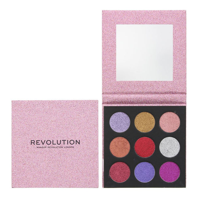 Revolution Diva Glitter And Intense Metallic Finish Shadow Palette 9 x 1.5g