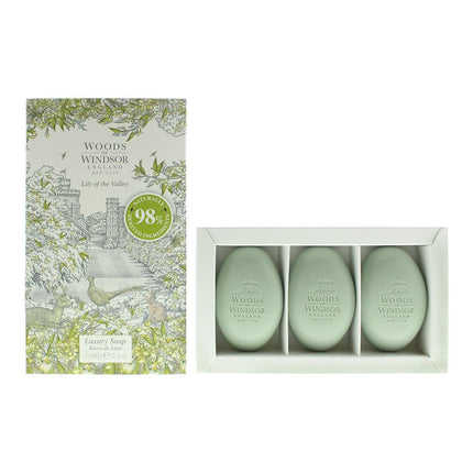 Woods Of Windsor Lily Of The Valley Luxury Soap 3 x 60g