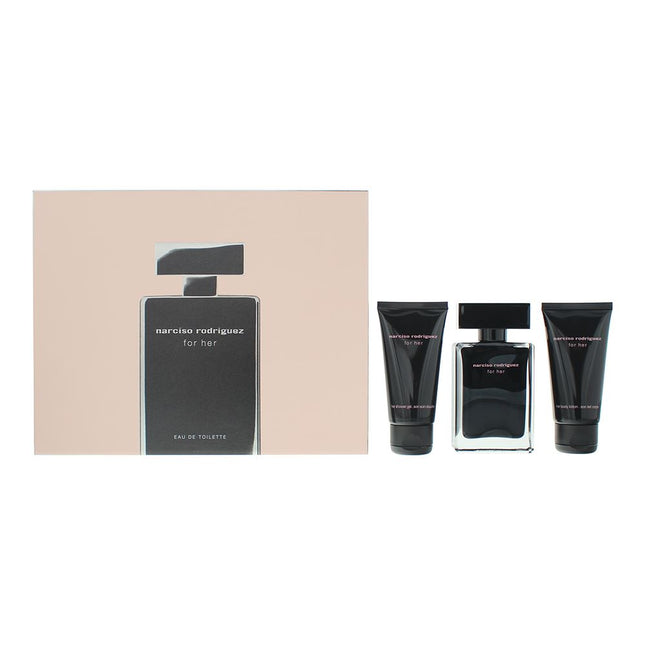 Narciso Rodriguez For Her Eau de Toilette 50ml, Body Lotion 50ml + Shower Gel 50ml Gift Set