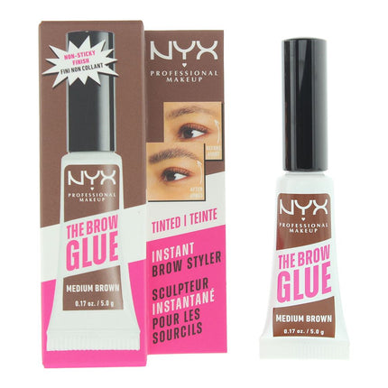 NYX The Brow Glue Brow Gel 5g - Medium Brown
