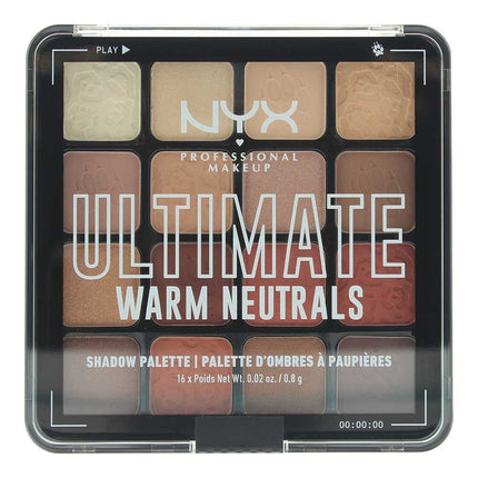 NYX Ultimate Eye Shadow Palette 0.8g - Warm Neutrals