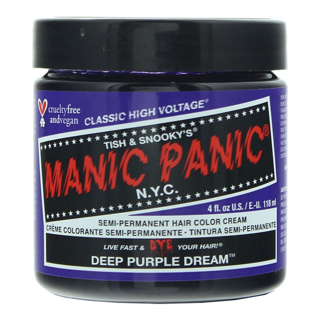 Manic Panic High Voltage Semi Permanent Hair Color Cream 118ml Deep Purple