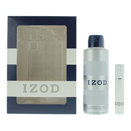 Izod White Eau De Toilette 15ml + Body Spray 200ml Gift set For Him