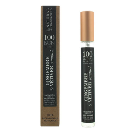 100 Bon Gingembre & Vetiver Sensual Concentre Refillable Eau de Parfum 10ml