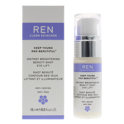 REN Instant Brightening Beauty Shot Eye Lift 15ml Anti-Ageing