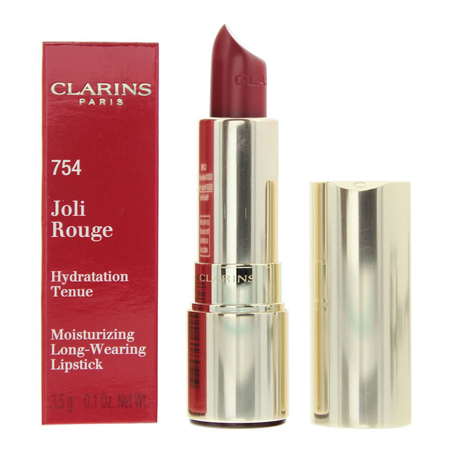 Clarins Joli Rouge Moisturising Long Wearing Lipstick 3.5g - 754 Deep Red