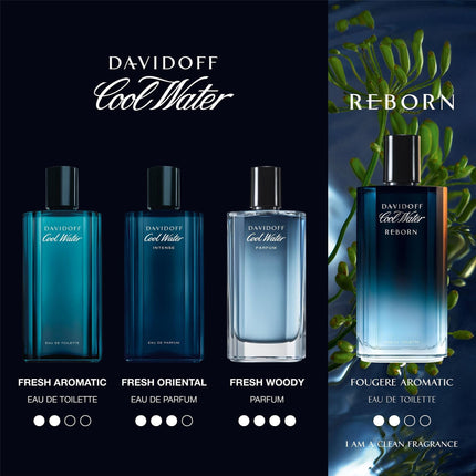 DAVIDOFF Cool Water Intense Eau de Parfum for Him 75ml, Oriental Fragrance with Notes of Green Mandarin, Coconut Water and Amber Accord - High Longevity