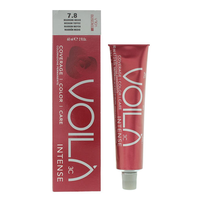 Intercosmo VoilÃ  3C Intense 7.8 Medium Toffee Hair Colour 60ml