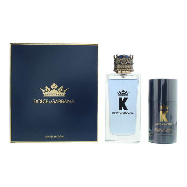 Dolce & Gabbana K Eau de Toilette 100ml & Deodorant Stick 75g Gift Set
