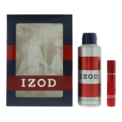 Izod Red Eau De Toilette 15ml + Body Spray 200ml Gift Set For Him