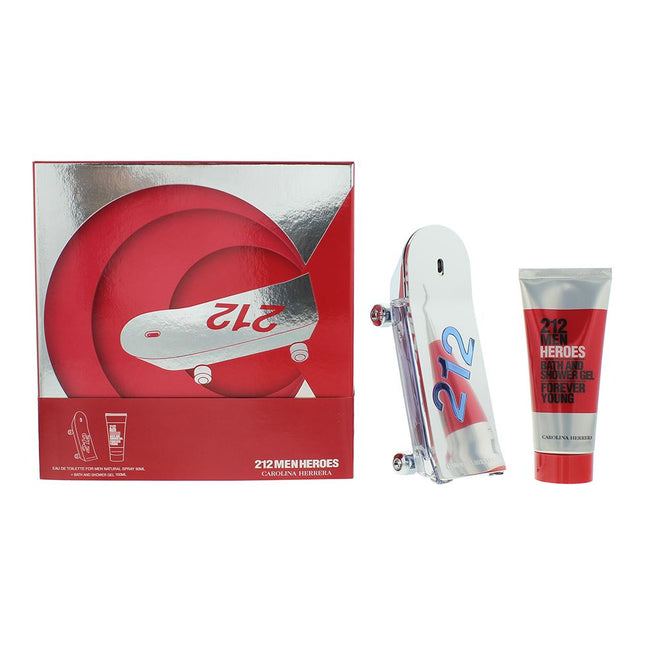 Carolina Herrera 212 Heroes Eau de Toilette 90ml + Shower Gel 100ml Gift Set