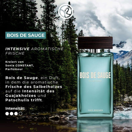 Yves Rocher Bois De Sauge Eau de Toilette 100ml Spray for Him