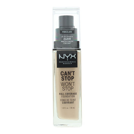 NYX Cant Stop Wont Stop 24H Foundation 30ml - Porcelain