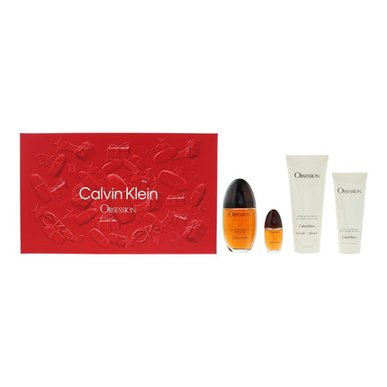 Calvin Klein Obsession 4 Piece  Eau de Parfum 100ml Gift Set