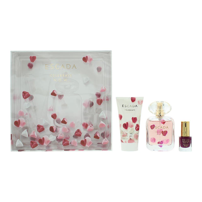 Escada Celebrate N.O.W. Eau de Parfum 50ml Body Lotion & Nail Polish Gift Set
