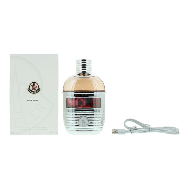 Moncler Pour Femme Refilable With Led Screen Eau De Parfum 150ml Spray For Her