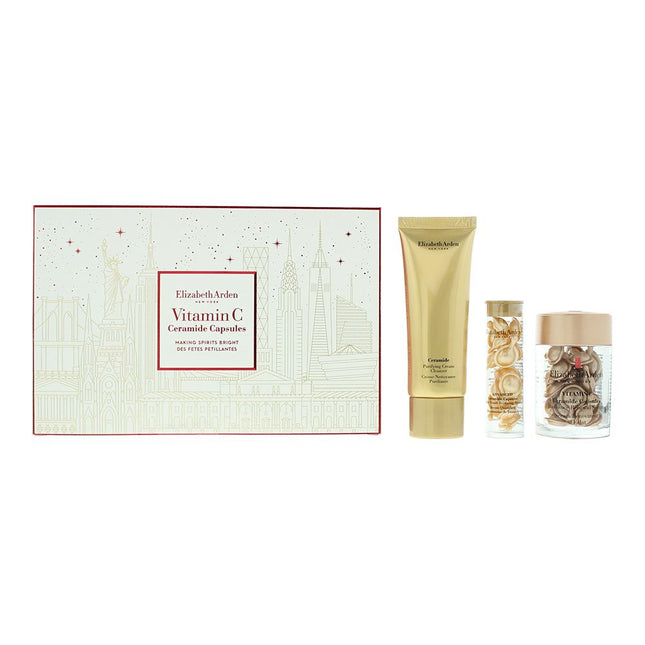 Elizabeth Arden Vitamin C Ceramide Capsules Serum, Cleanser + Restoring Serum