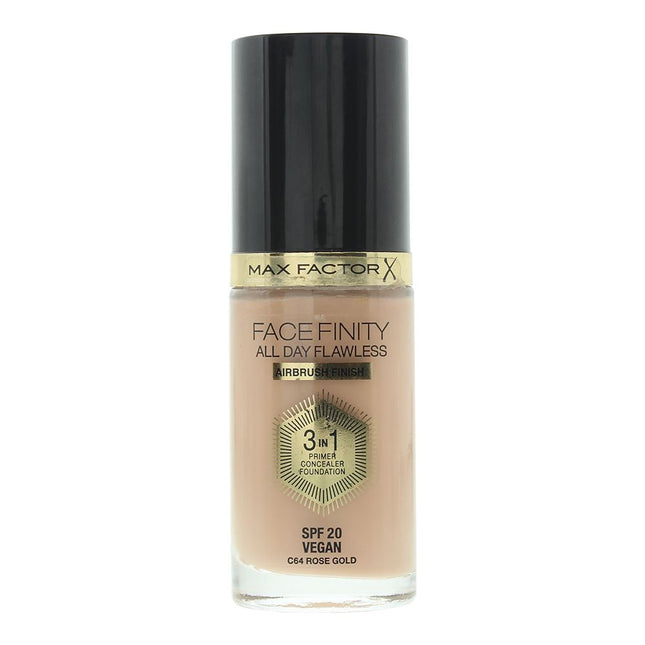 Max Factor Face Finity All Day Flawless 3 In 1 Foundation 30ml - 64 Rose Gold