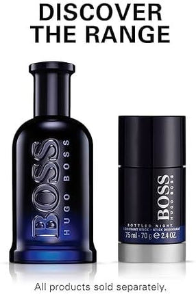 BOSS Bottled Night Eau de Toilette for Him 200ml, Woody Fragrance with Notes of Birch Leaf, Cardamom and Musk - Medium Longevity