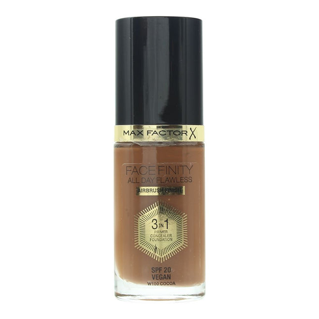 Max Factor Face Finity All Day Flawless 3 In 1 Foundation 30ml - 100 Sun Tan