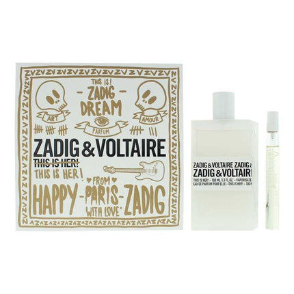Zadig & Voltaire This Is Her! Eau de Parfum 100ml + 10ml Travel Spray Gift Set