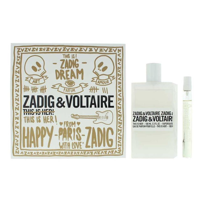 Zadig & Voltaire This Is Her! Eau de Parfum 100ml + 10ml Travel Spray Gift Set