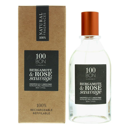 100 Bon Bergamote & Rose Sauvage Concentre Refillable Eau de Parfum 50ml