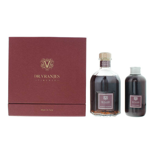 Dr. Vranjes Firenze Rosso Nobile Diffuser 250ml + Refill 150ml Gift Set - Red