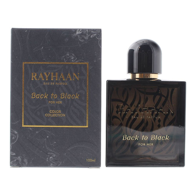 Rayhaan Back To Black Eau de Parfum 100ml Spray for Her