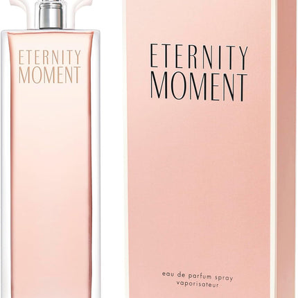 CALVIN KLEIN Eternity Moment, Eau de Parfum for Women, Floral Fragrance with Notes of Sweet Lychee, Pink peony and Raspberry Cashmere, High Longevity 100ml