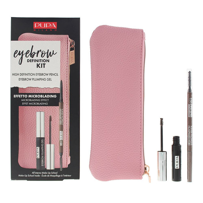 Pupa Definition Brow Kit  Eyebrow Pencil and Eyebrow Plumping Gel