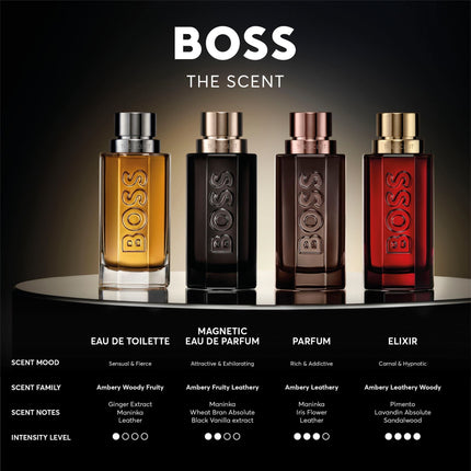 HUGO BOSS The Scent Magnetic Eau de Parfum for Him 100ml, Ambery & Fruity Fragrance with Notes of Maninka Fruit, Bran Absolute and Vanilla - High Longevity