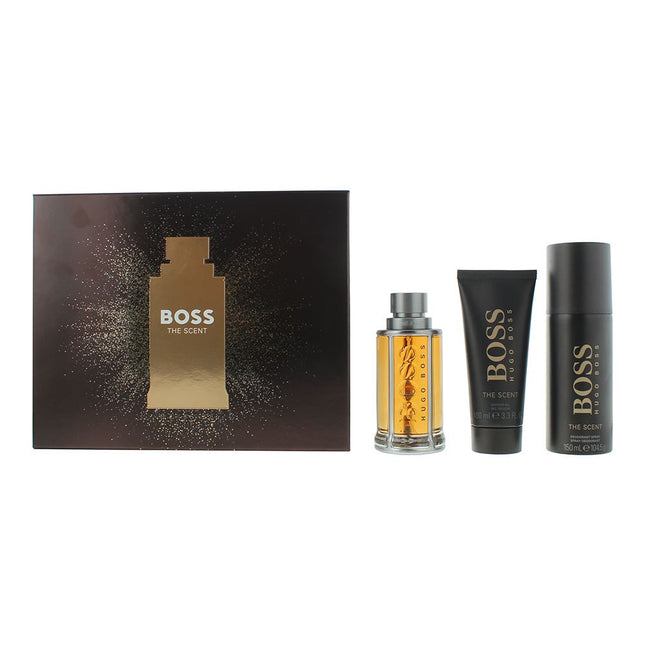 Hugo Boss The Scent Eau de Toilette 100ml, Shower Gel + Deodorant Spray Gift Set