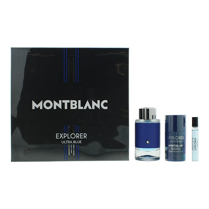 Montblanc Explorer Ultra Blue 3 Eau De Parfum 100ml Piece Gift Set