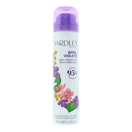 Yardley April Violets Deodorising Body Fragrance 75ml For Her