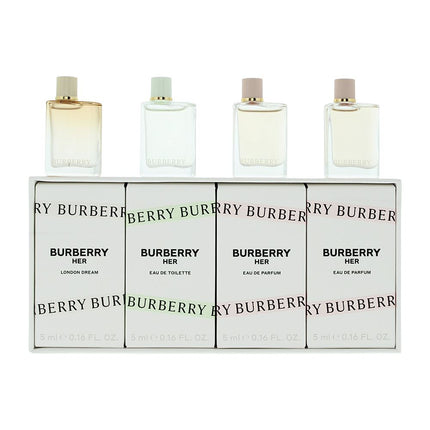 Burberry Her 4 x 5ml Mini Set Eau de Parfum + Eau de Toilette Gift Set