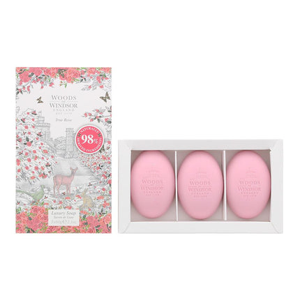 Woods Of Windsor True Rose Luxury Soap 3 x 60g
