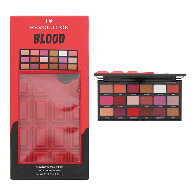 Revolution I Heart Revolution Blood Eyeshadow Palette 18 x 1g