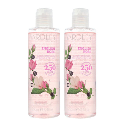 Yardley English Rose Luxury Body Wash 250ml Women's New.