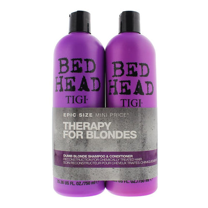 TIGI Dumb Blonde Shampoo 750ml & Conditioner 750ml Duo Set For Her
