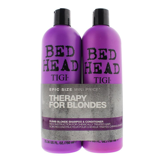 TIGI Dumb Blonde Shampoo 750ml & Conditioner 750ml Duo Set For Her